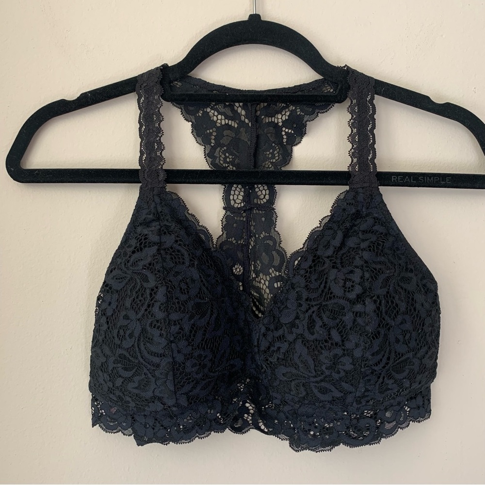 Xhilaration Racerback Black Bralette, Size XL